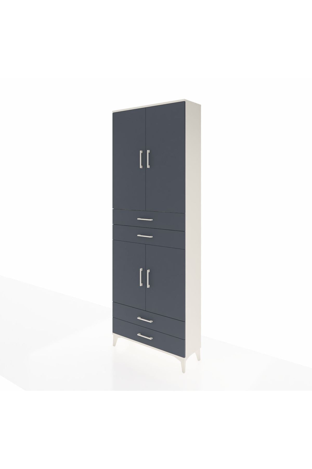 Arges Dolap 5 Raflı 4 Çekmeceli 4 Kapaklı 88x30x243 - S33M251V2A