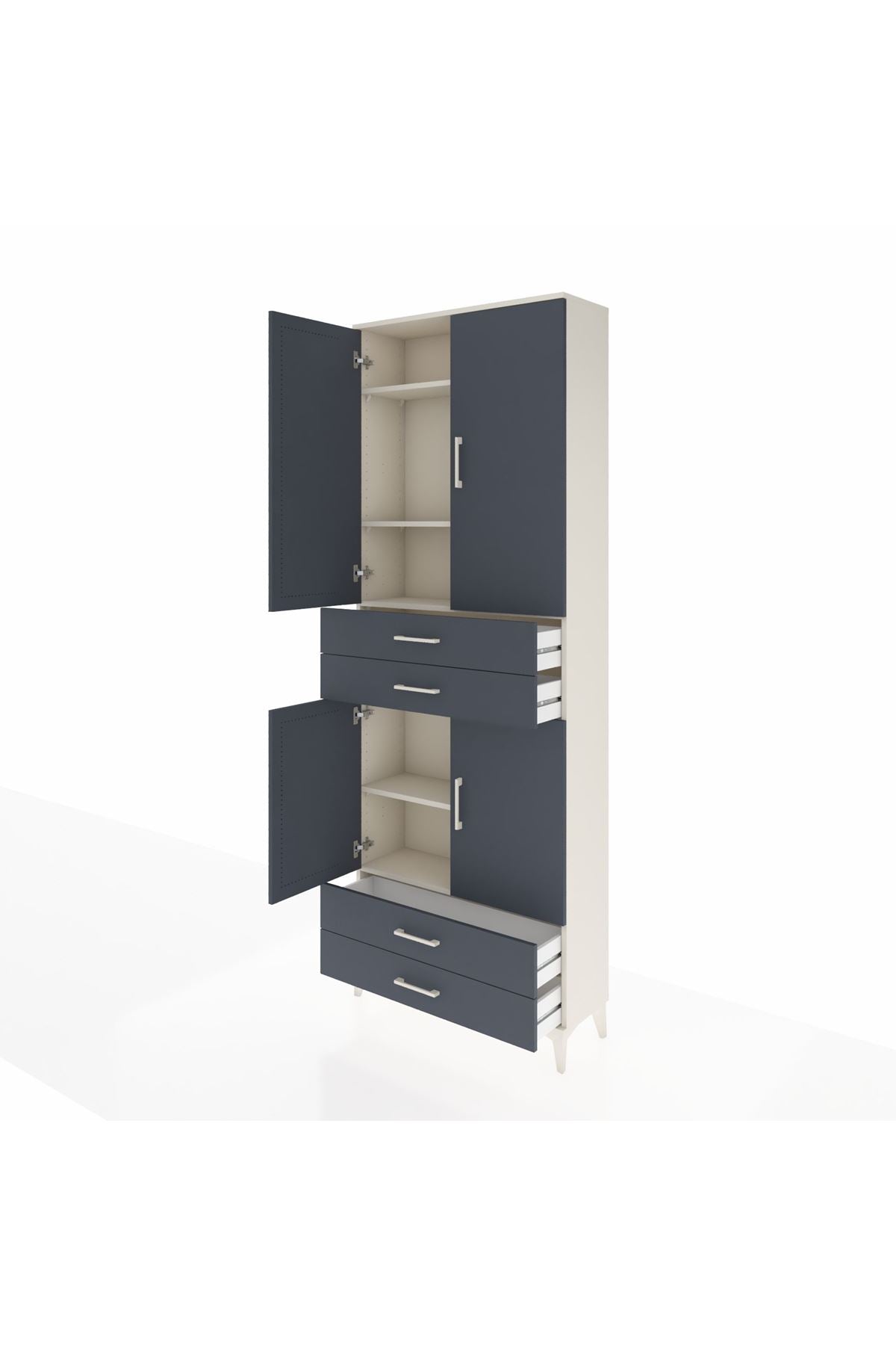 Arges Dolap 5 Raflı 4 Çekmeceli 4 Kapaklı 88x30x243 - S33M251V2A