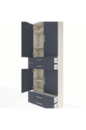 Arges Dolap 5 Raflı 4 Çekmeceli 4 Kapaklı 88x30x243 - S33M251V2A
