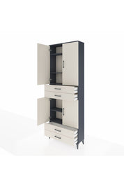 Arges Dolap 5 Raflı 4 Çekmeceli 4 Kapaklı 88x30x243 - S33M251V4A