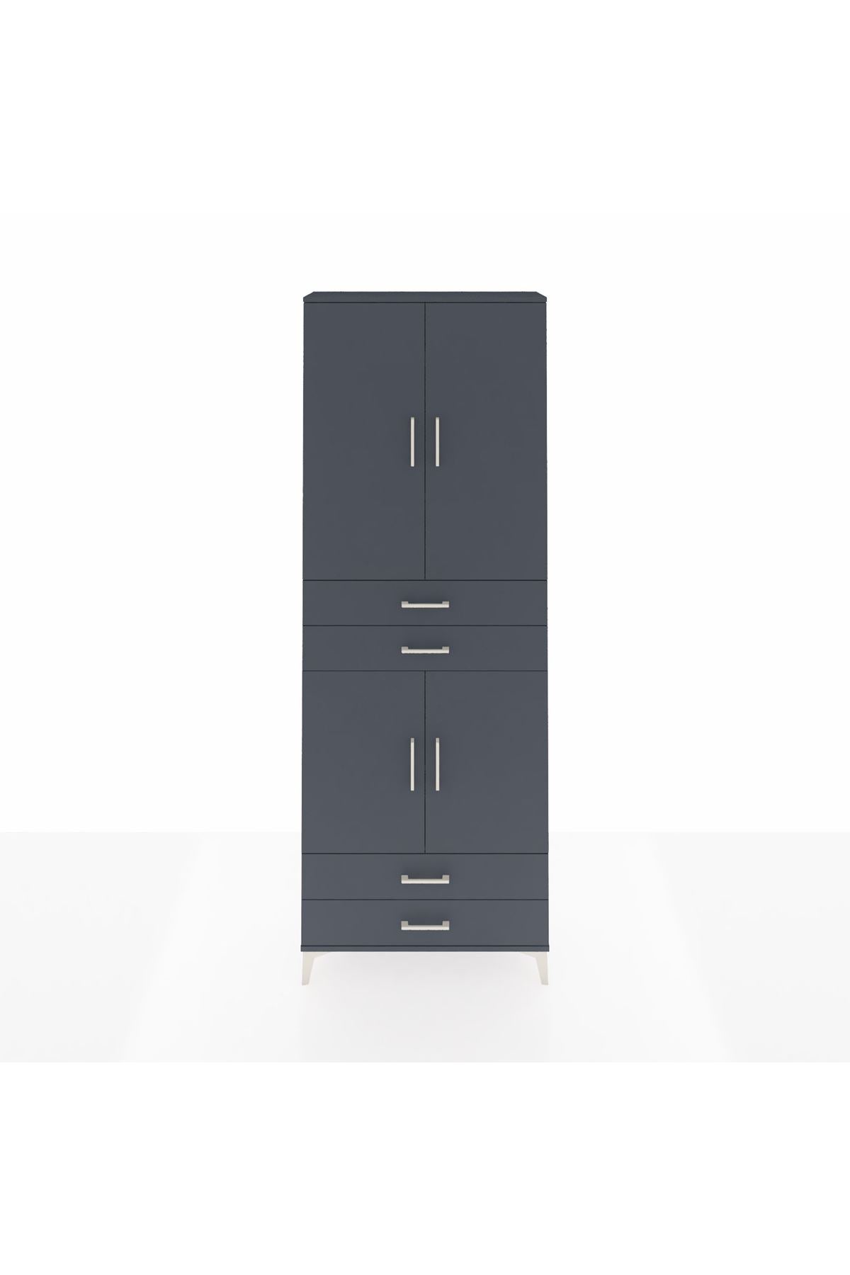 Arges Dolap 5 Raflı 4 Çekmeceli 4 Kapaklı 88x30x243 - S33M251V5A