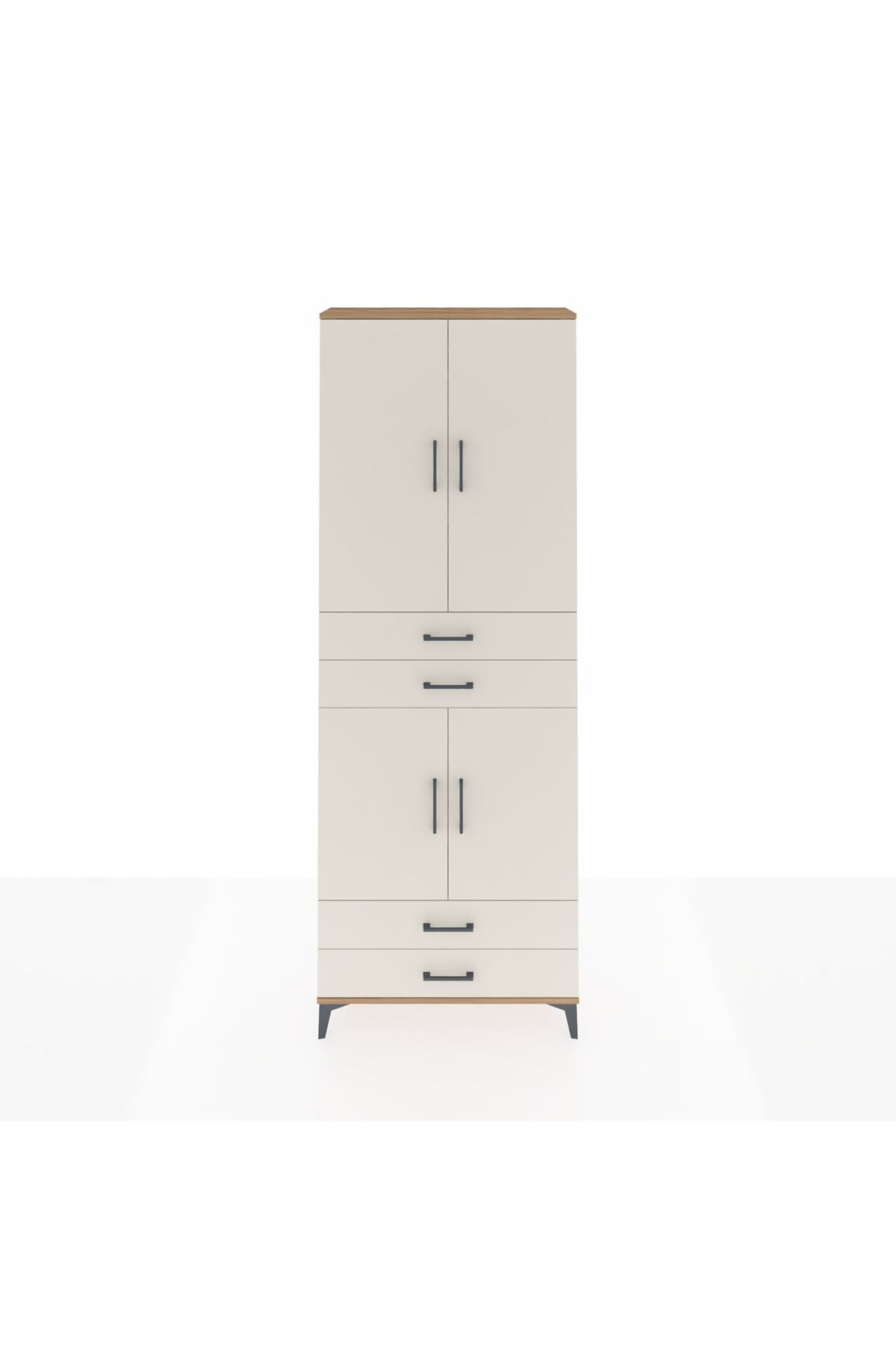 Arges Dolap 5 Raflı 4 Çekmeceli 4 Kapaklı 88x30x243 - S33M251V7A