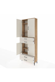 Arges Dolap 5 Raflı 4 Çekmeceli 4 Kapaklı 88x30x243 - S33M251V7A