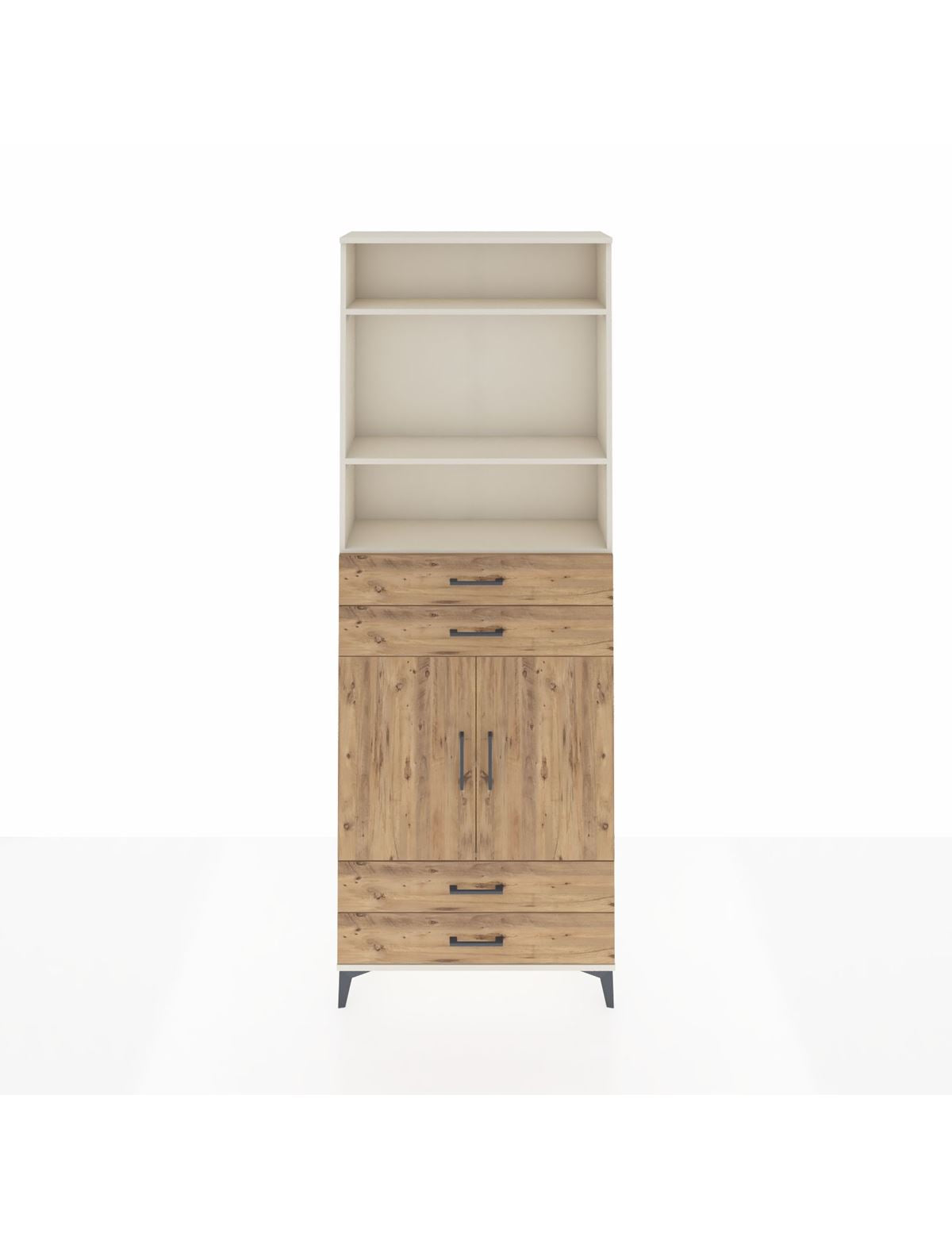 Arges Dolap 5 Raflı 4 Çekmeceli 2 Kapaklı 88x30x243 - S33M252V3A