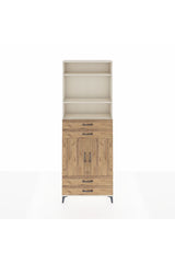 Arges Dolap 5 Raflı 4 Çekmeceli 2 Kapaklı 88x30x243