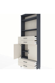Arges Dolap 5 Raflı 4 Çekmeceli 2 Kapaklı 88x30x243 - S33M252V4A