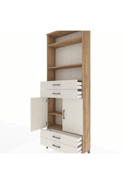 Arges Dolap 5 Raflı 4 Çekmeceli 2 Kapaklı 88x30x243 - S33M252V7A