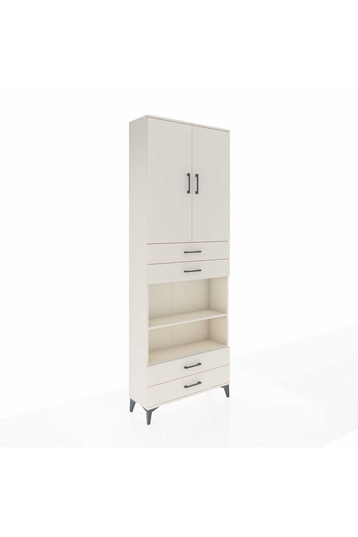 Arges Dolap 5 Raflı 4 Çekmeceli 2 Kapaklı 88x30x243 - S33M253V1A