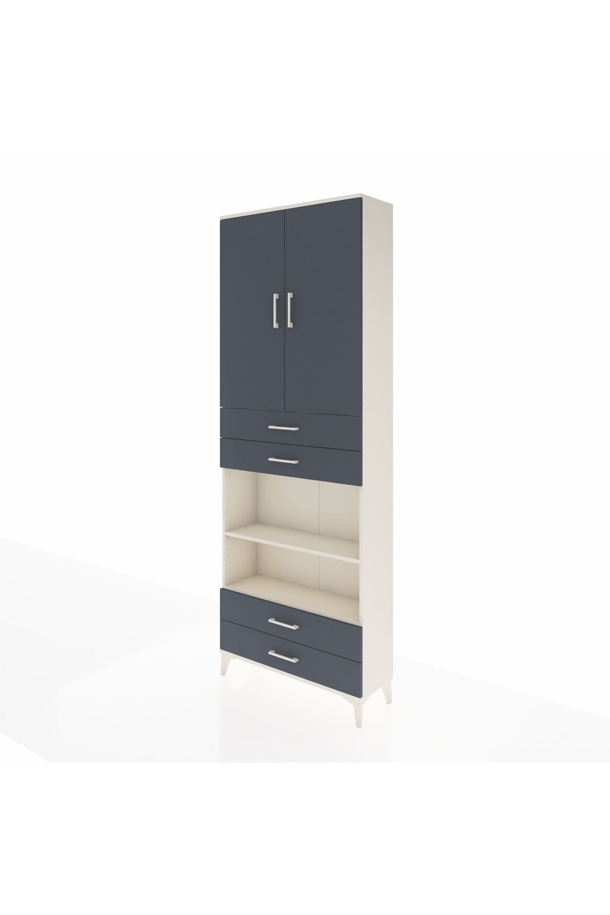 Arges Dolap 5 Raflı 4 Çekmeceli 2 Kapaklı 88x30x243 - S33M253V2A