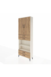 Arges Dolap 5 Raflı 4 Çekmeceli 2 Kapaklı 88x30x243 - S33M253V3A