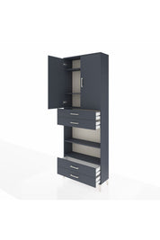Arges Dolap 5 Raflı 4 Çekmeceli 2 Kapaklı 88x30x243 - S33M253V5A