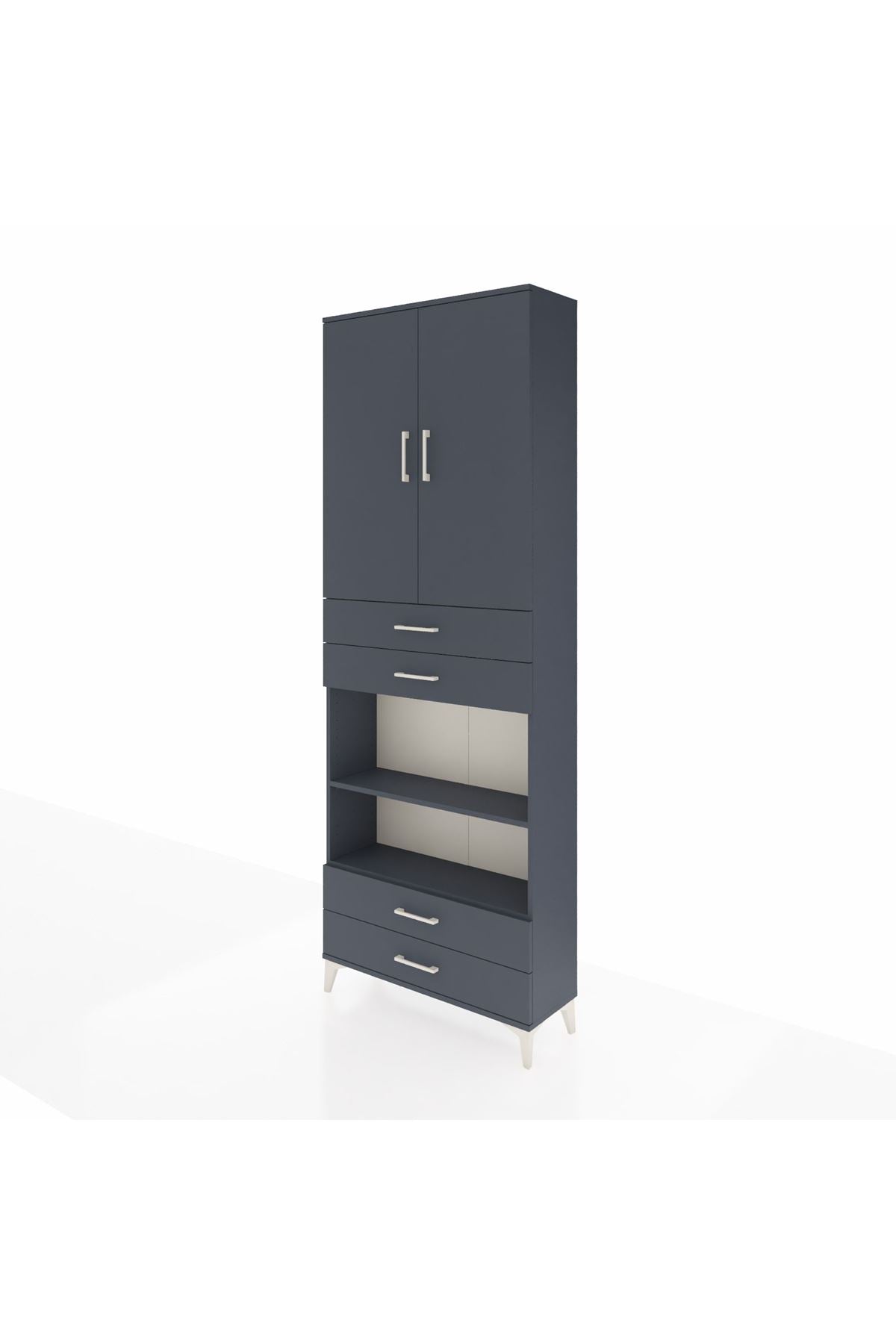 Arges Dolap 5 Raflı 4 Çekmeceli 2 Kapaklı 88x30x243 - S33M253V5A