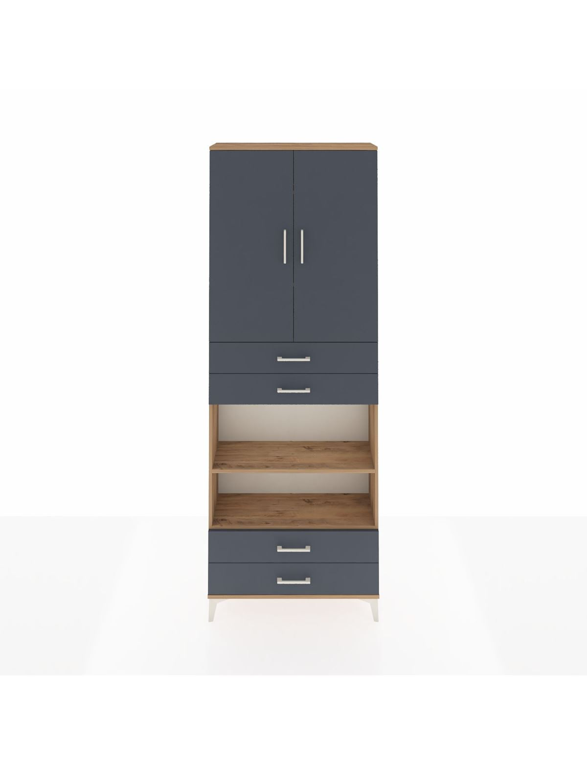 Arges Dolap 5 Raflı 4 Çekmeceli 2 Kapaklı 88x30x243 - S33M253V8A