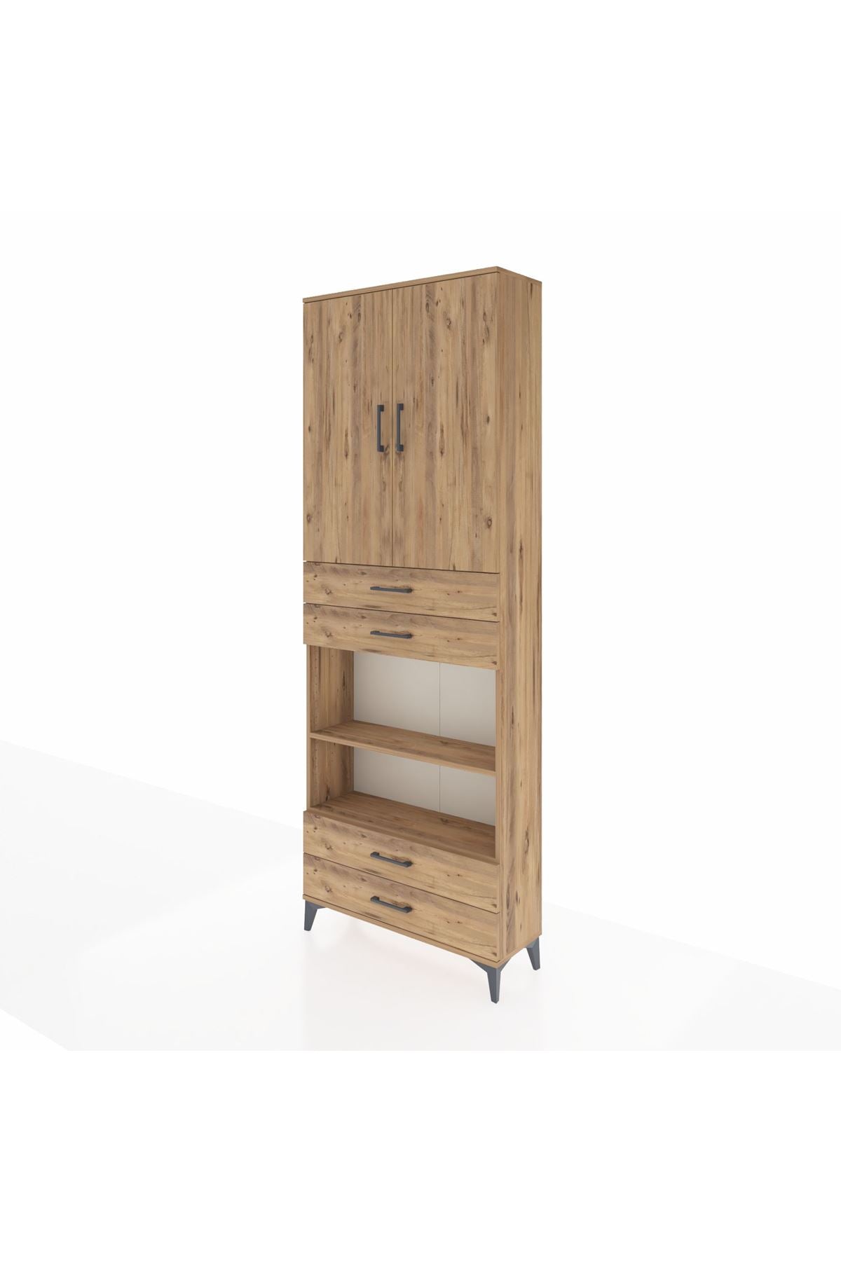 Arges Dolap 5 Raflı 4 Çekmeceli 2 Kapaklı 88x30x243 - S33M253V9A