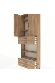 Arges Dolap 5 Raflı 4 Çekmeceli 2 Kapaklı 88x30x243 - S33M253V9A