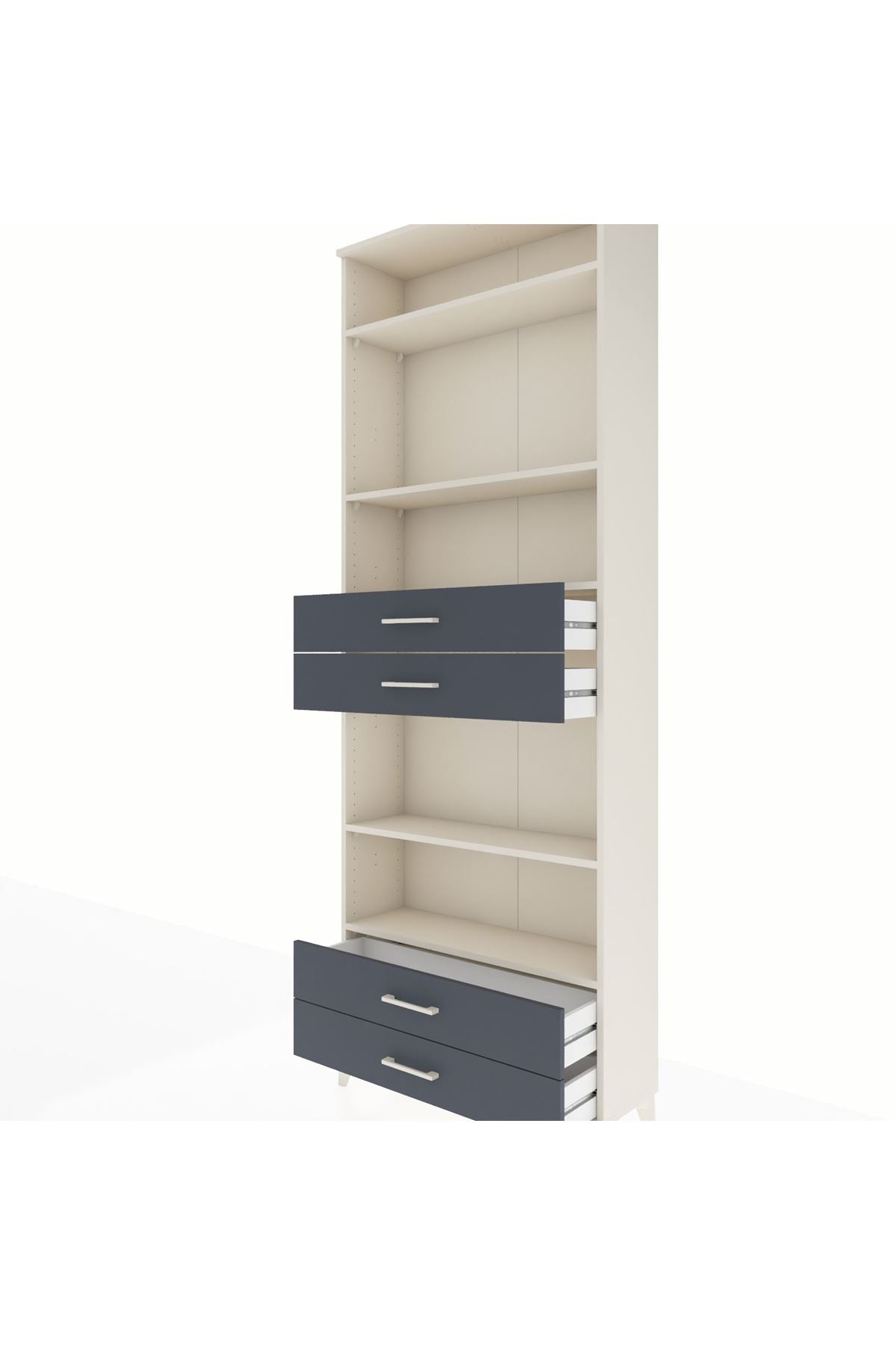 Arges Dolap 5 Raflı 4 Çekmeceli 88x30x243 - S33M254V2A