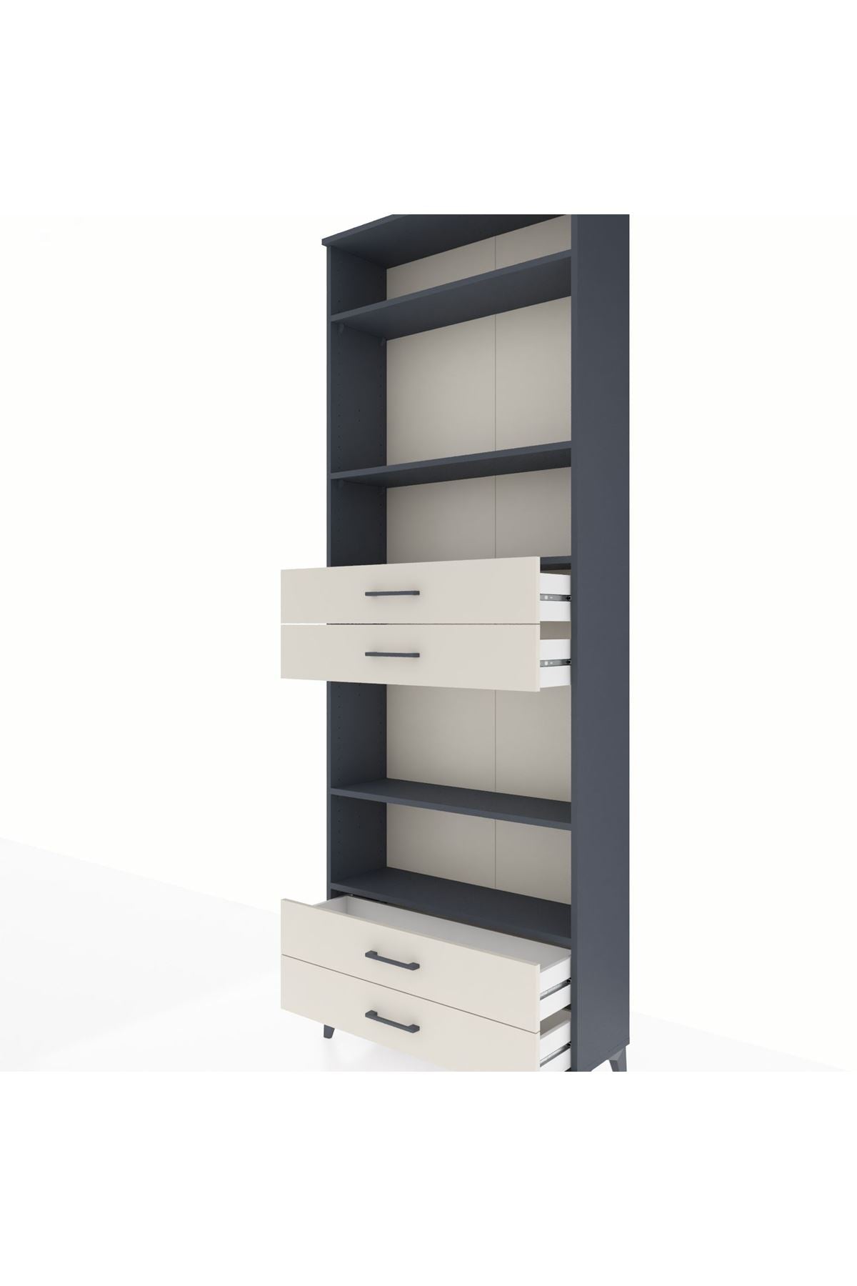 Arges Dolap 5 Raflı 4 Çekmeceli 88x30x243 - S33M254V4A