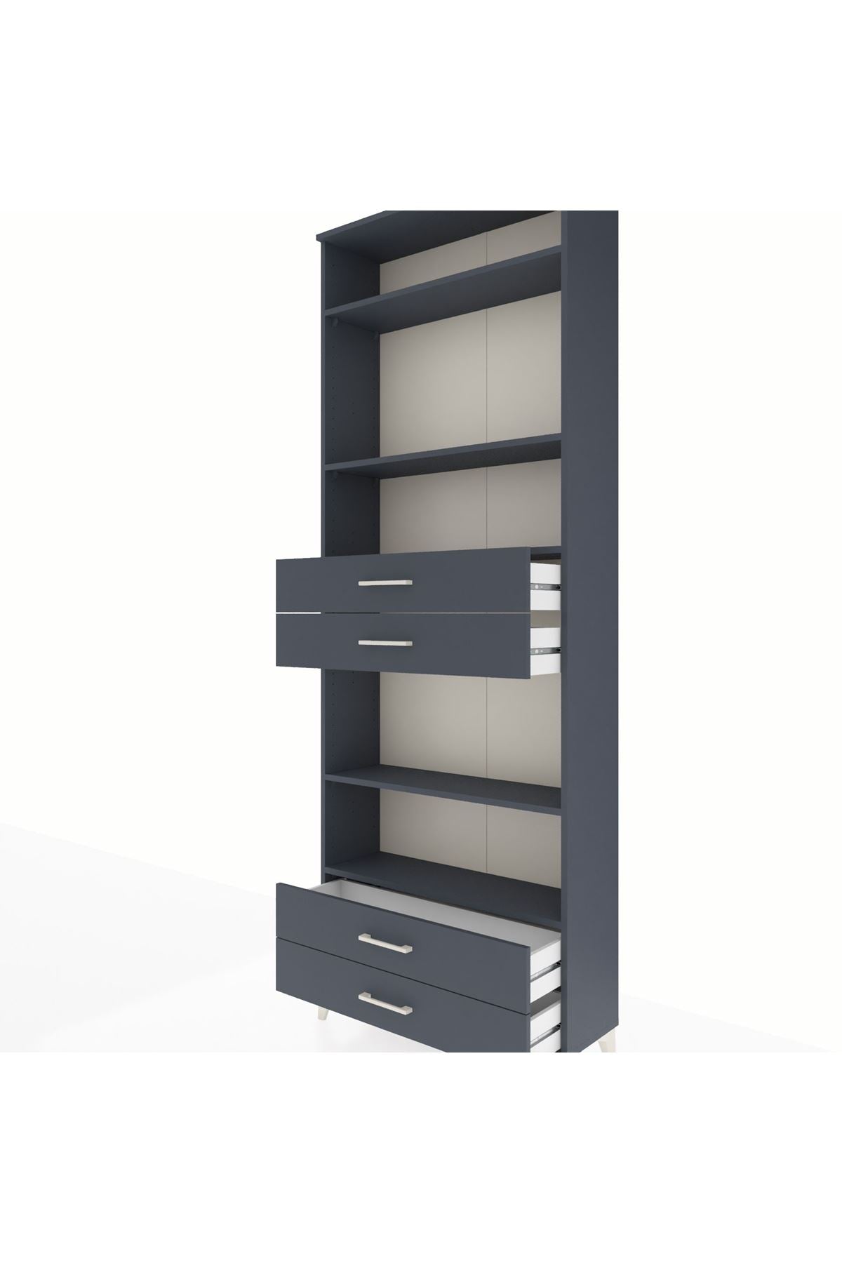 Arges Dolap 5 Raflı 4 Çekmeceli 88x30x243 - S33M254V5A