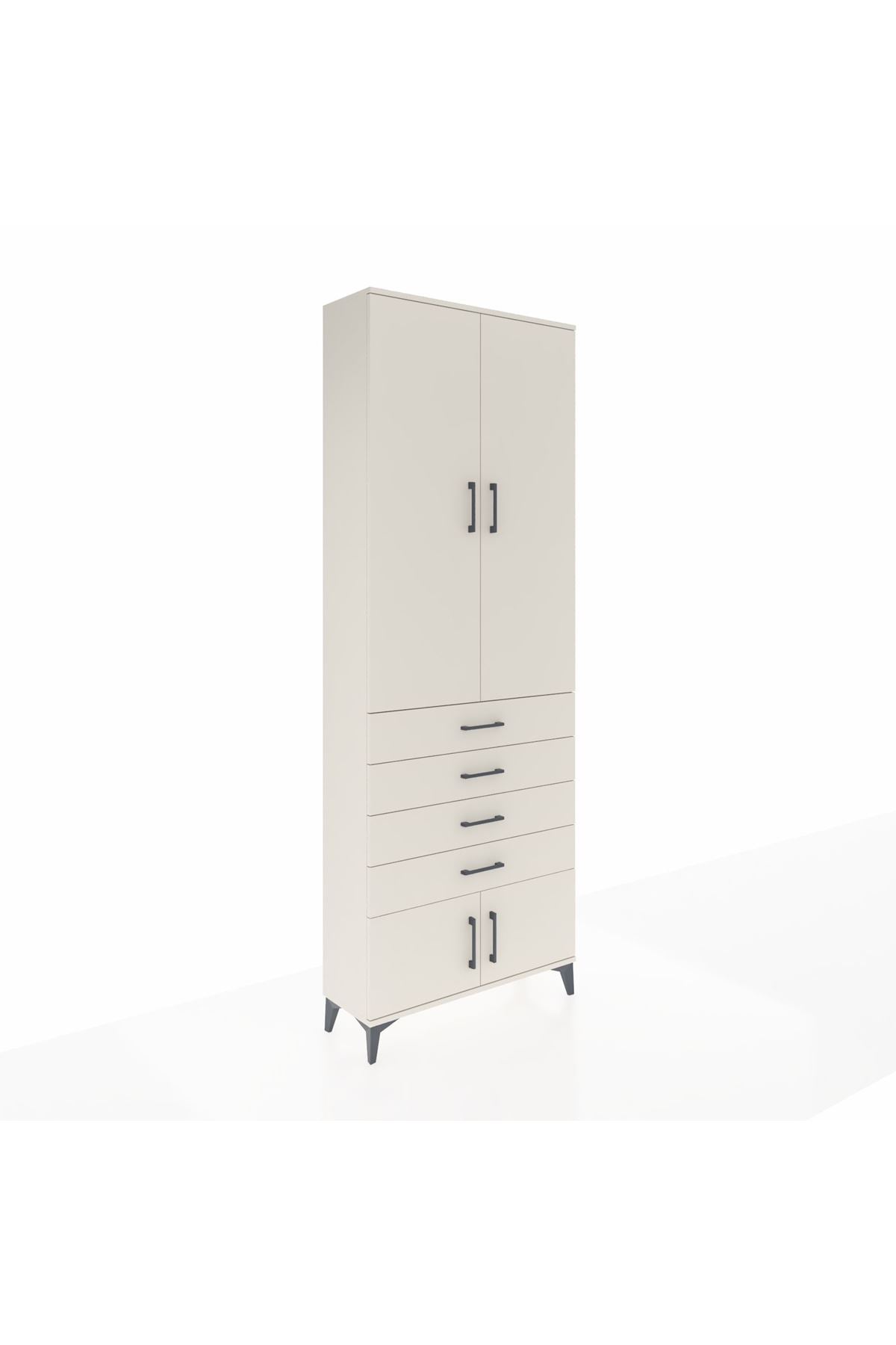 Arges Dolap 4 Raflı 4 Çekmeceli 4 Kapaklı 88x30x243 - S33M255V1A