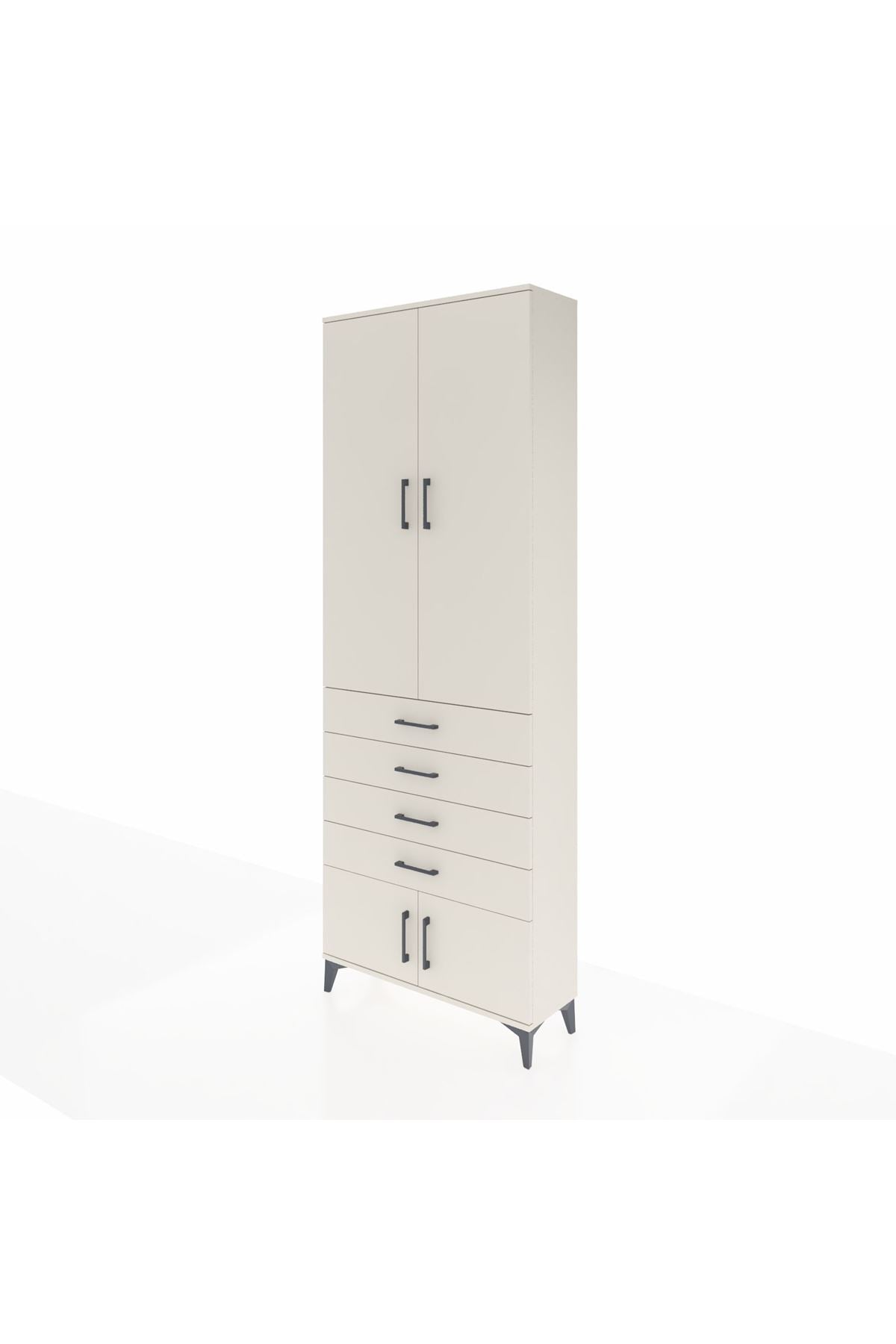 Arges Dolap 4 Raflı 4 Çekmeceli 4 Kapaklı 88x30x243 - S33M255V1A