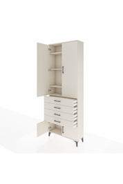 Arges Dolap 4 Raflı 4 Çekmeceli 4 Kapaklı 88x30x243 - S33M255V1A
