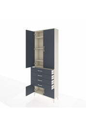 Arges Dolap 4 Raflı 4 Çekmeceli 4 Kapaklı 88x30x243 - S33M255V2A
