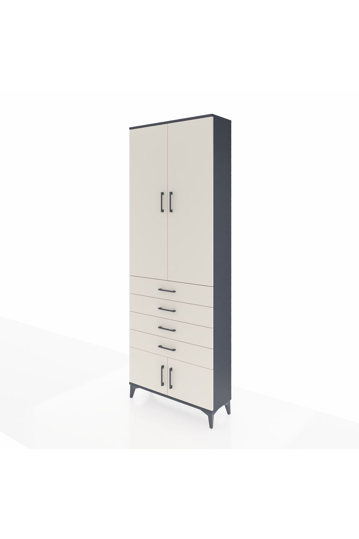 Arges Dolap 4 Raflı 4 Çekmeceli 4 Kapaklı 88x30x243 - S33M255V4A