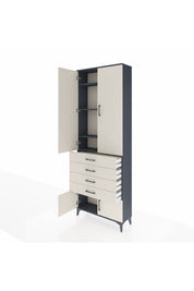 Arges Dolap 4 Raflı 4 Çekmeceli 4 Kapaklı 88x30x243 - S33M255V4A