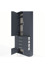 Arges Dolap 4 Raflı 4 Çekmeceli 4 Kapaklı 88x30x243 - S33M255V5A