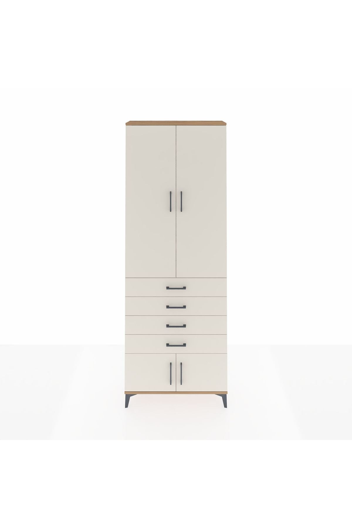 Arges Dolap 4 Raflı 4 Çekmeceli 4 Kapaklı 88x30x243 - S33M255V7A
