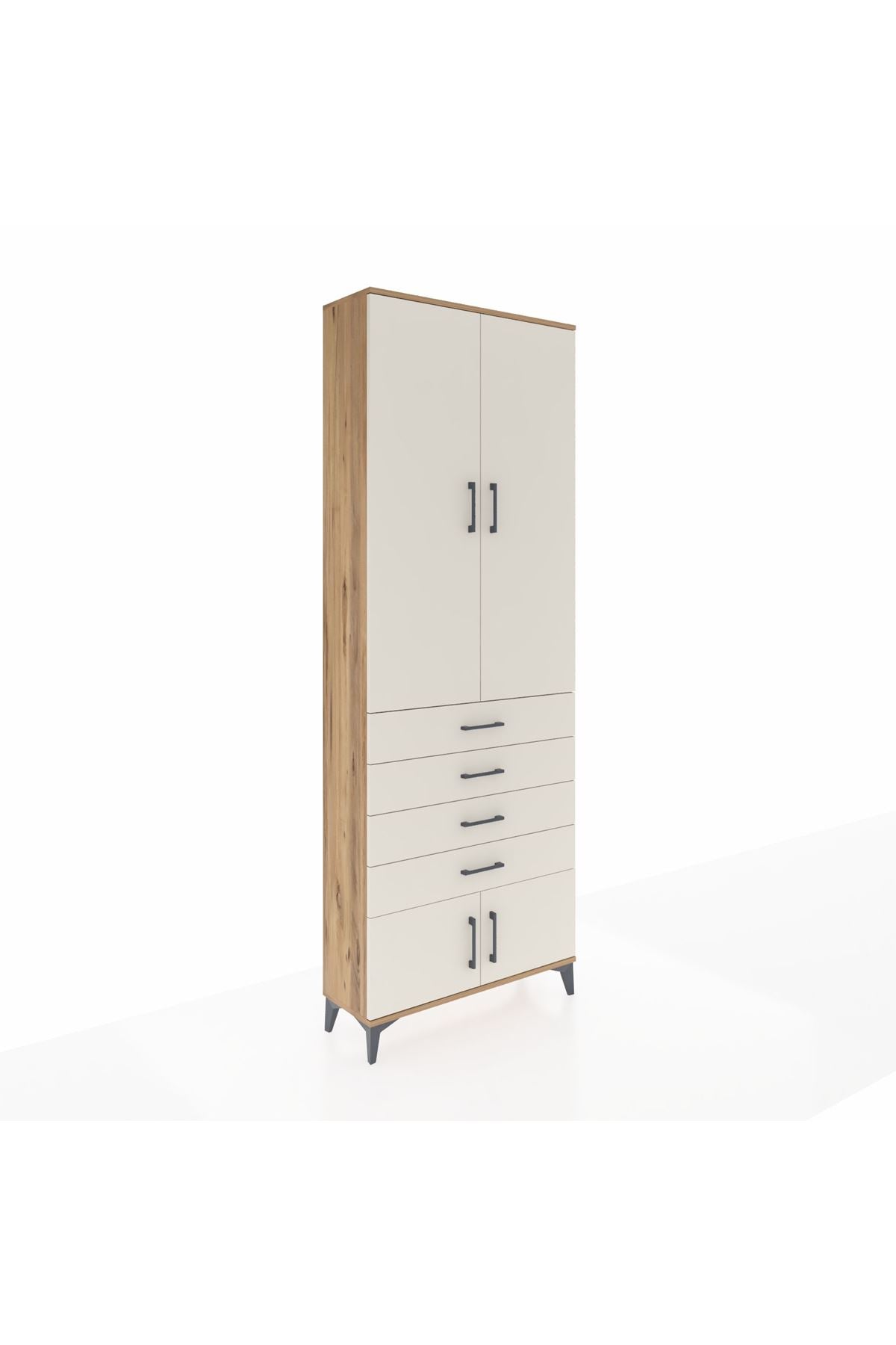 Arges Dolap 4 Raflı 4 Çekmeceli 4 Kapaklı 88x30x243 - S33M255V7A