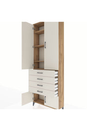 Arges Dolap 4 Raflı 4 Çekmeceli 4 Kapaklı 88x30x243 - S33M255V7A