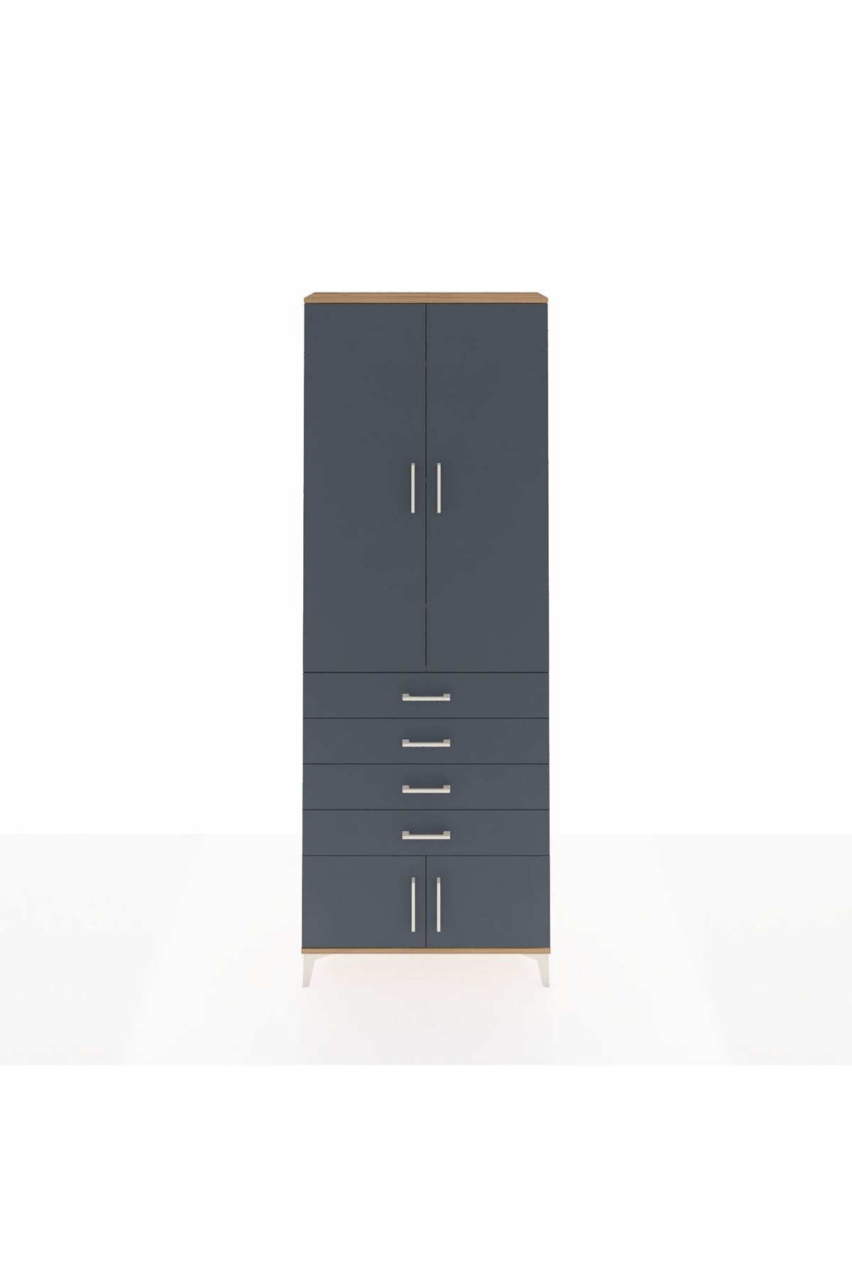 Arges Dolap 4 Raflı 4 Çekmeceli 4 Kapaklı 88x30x243 - S33M255V8A