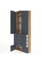 Arges Dolap 4 Raflı 4 Çekmeceli 4 Kapaklı 88x30x243 - S33M255V8A