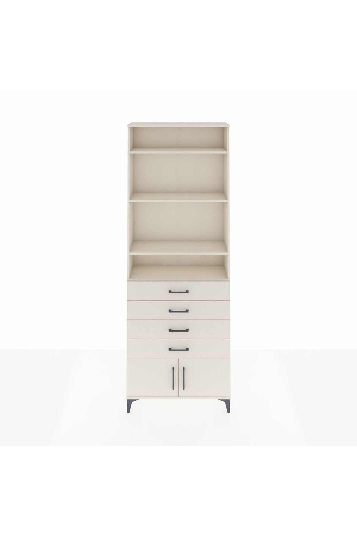 Arges Dolap 4 Raflı 4 Çekmeceli 2 Kapaklı 88x30x243 - S33M256V1A