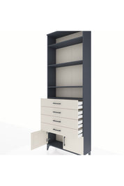 Arges Dolap 4 Raflı 4 Çekmeceli 2 Kapaklı 88x30x243 - S33M256V4A