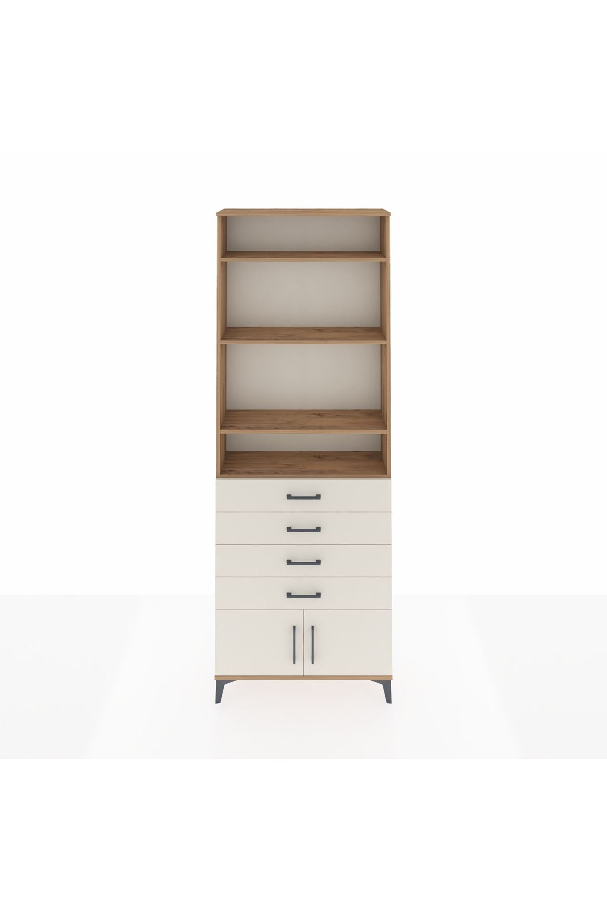 Arges Dolap 4 Raflı 4 Çekmeceli 2 Kapaklı 88x30x243 - S33M256V7A