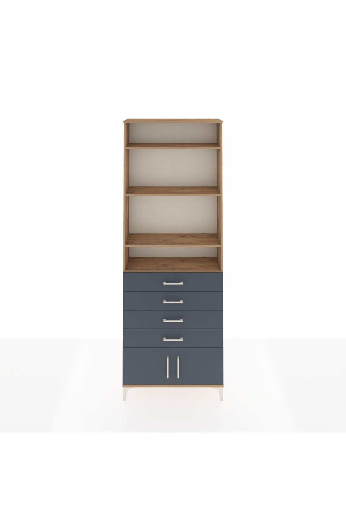 Arges Dolap 4 Raflı 4 Çekmeceli 2 Kapaklı 88x30x243 - S33M256V8A