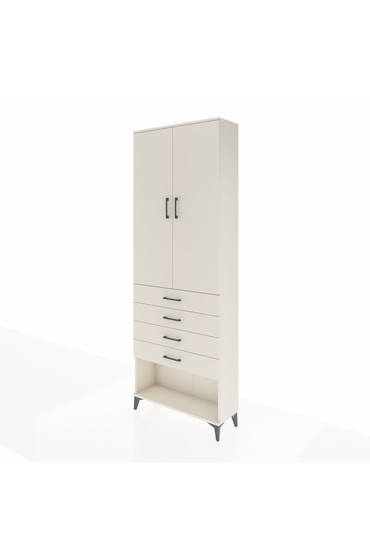 Arges Dolap 3 Raflı 4 Çekmeceli 2 Kapaklı 88x30x243 - S33M257V1A