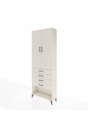 Arges Dolap 3 Raflı 4 Çekmeceli 2 Kapaklı 88x30x243 - S33M257V1A