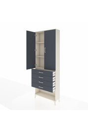 Arges Dolap 3 Raflı 4 Çekmeceli 2 Kapaklı 88x30x243 - S33M257V2A