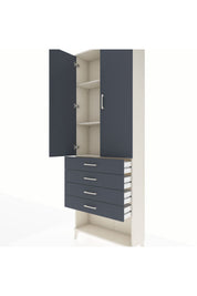 Arges Dolap 3 Raflı 4 Çekmeceli 2 Kapaklı 88x30x243 - S33M257V2A