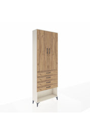 Arges Dolap 3 Raflı 4 Çekmeceli 2 Kapaklı 88x30x243 - S33M257V3A