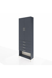 Arges Dolap 3 Raflı 4 Çekmeceli 2 Kapaklı 88x30x243 - S33M257V5A