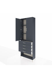 Arges Dolap 3 Raflı 4 Çekmeceli 2 Kapaklı 88x30x243 - S33M257V5A