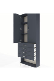 Arges Dolap 3 Raflı 4 Çekmeceli 2 Kapaklı 88x30x243 - S33M257V5A