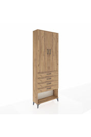 Arges Dolap 3 Raflı 4 Çekmeceli 2 Kapaklı 88x30x243 - S33M257V9A