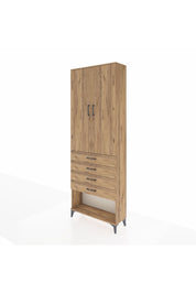 Arges Dolap 3 Raflı 4 Çekmeceli 2 Kapaklı 88x30x243 - S33M257V9A