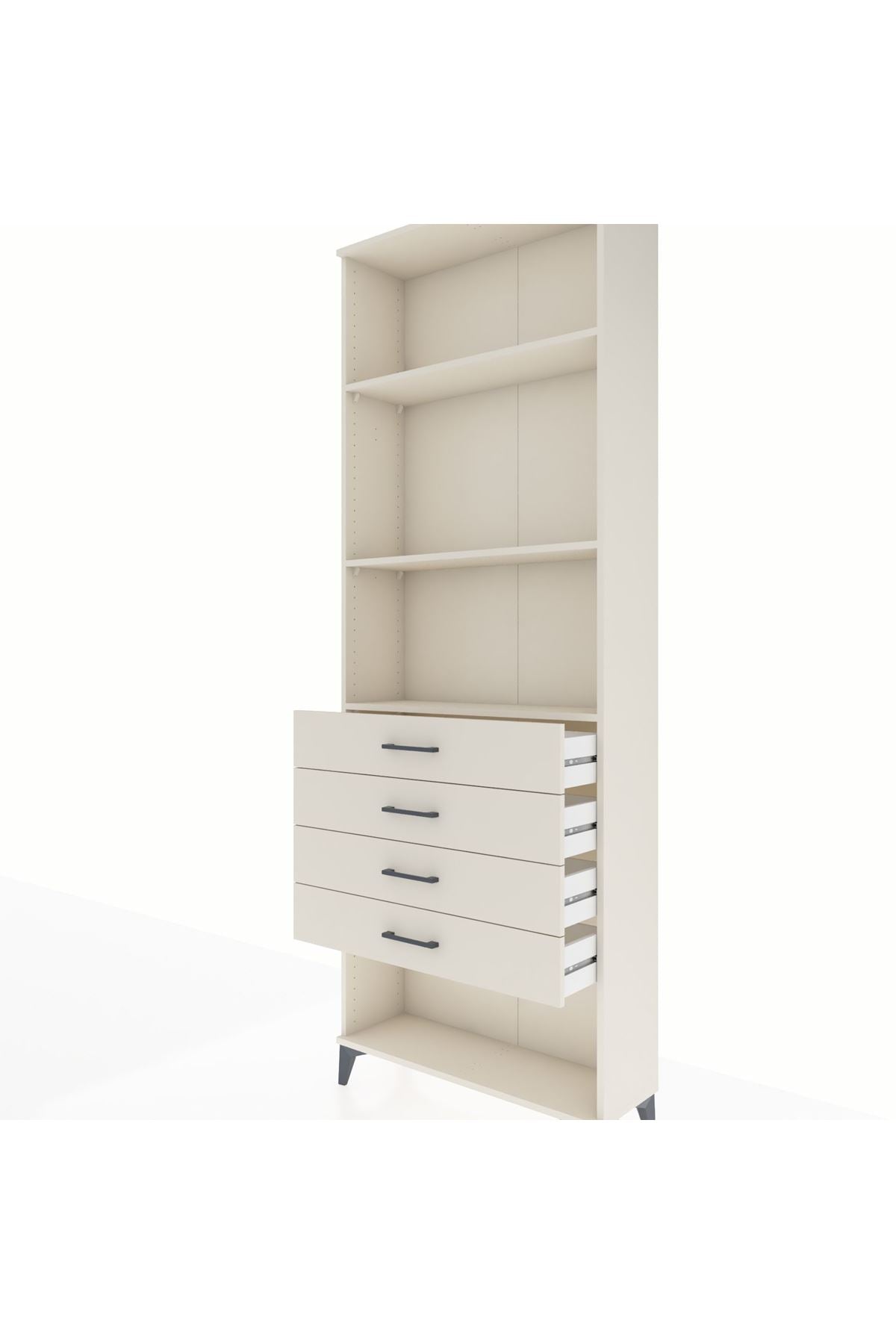 Arges Dolap 3 Raflı 4 Çekmeceli 88x30x243 - S33M258V1A