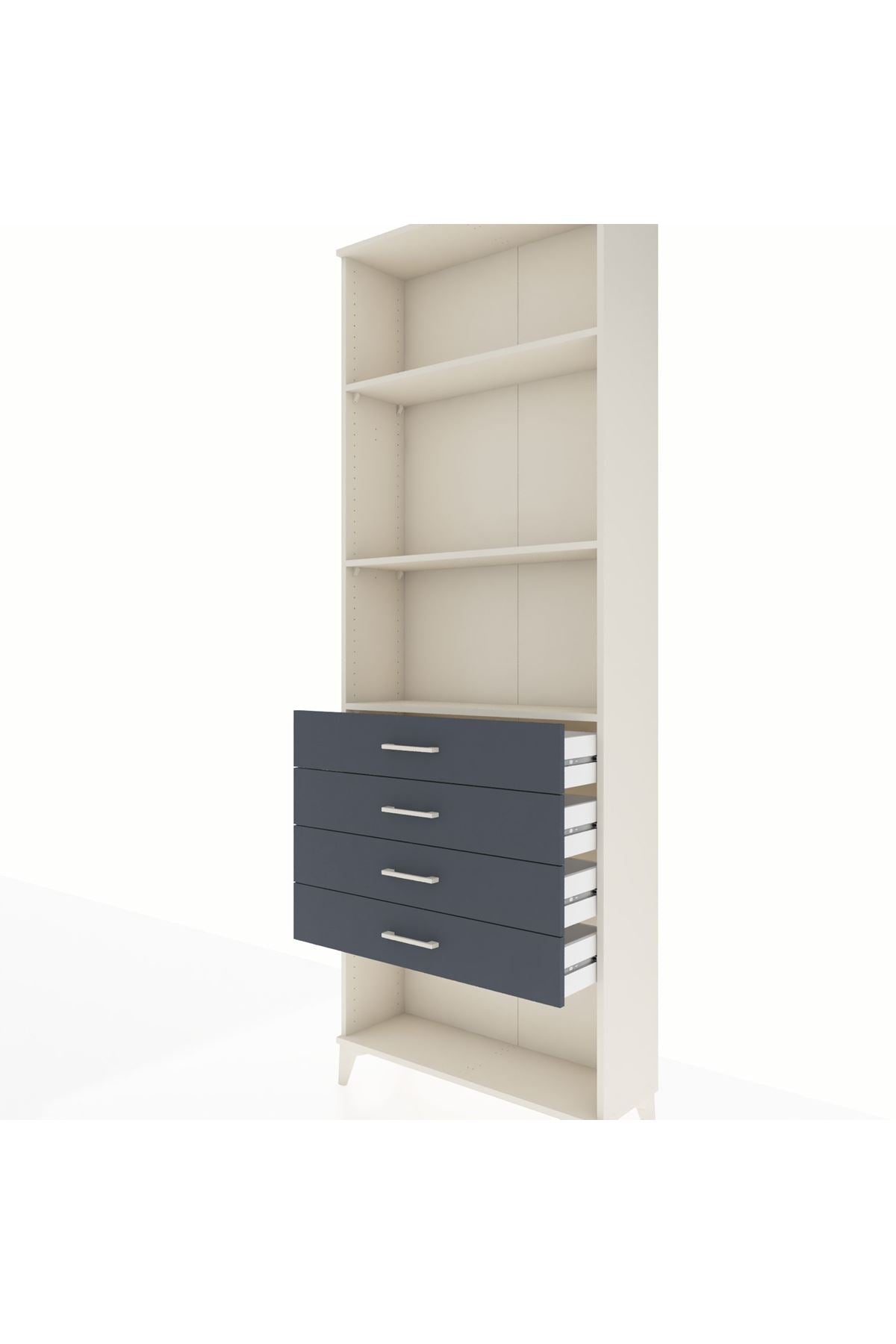 Arges Dolap 3 Raflı 4 Çekmeceli 88x30x243 - S33M258V2A